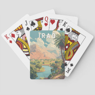 Irak Illustration Reise Kunst Vintage Spielkarten