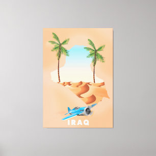 Irak Illustrierter Reiseposter-Druck. Leinwanddruck