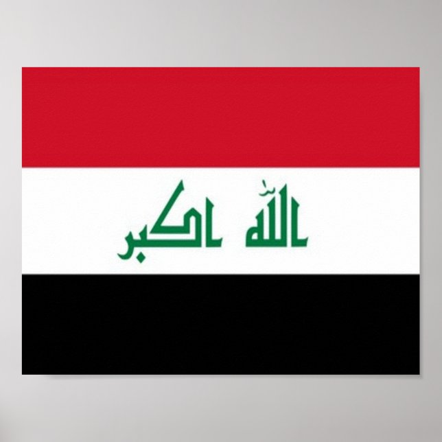 Irak - irakische Flagge - Poster (Vorne)