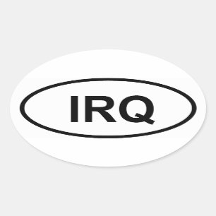 Irak "IRQ" Ovaler Aufkleber