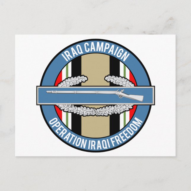 Irak-Kampagne CIB Postkarte (Vorderseite)