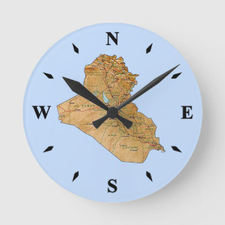 Irak-Karte Runde Wanduhr