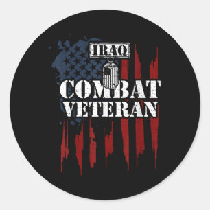 Irak-Krieg/Irak-Kampf Veteran - Veteranen - Redewe Runder Aufkleber
