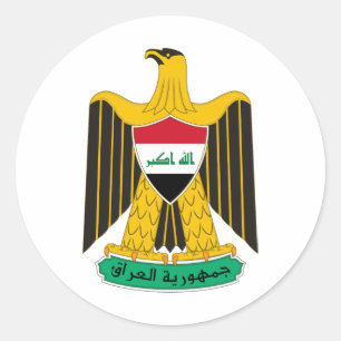 Irak Landeswappen Symbol Emblem Adler Runder Aufkleber