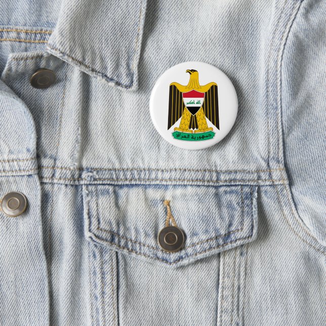 Irak Landeswappen Symbol Emblem Flagge Adler Button (Beispiel)