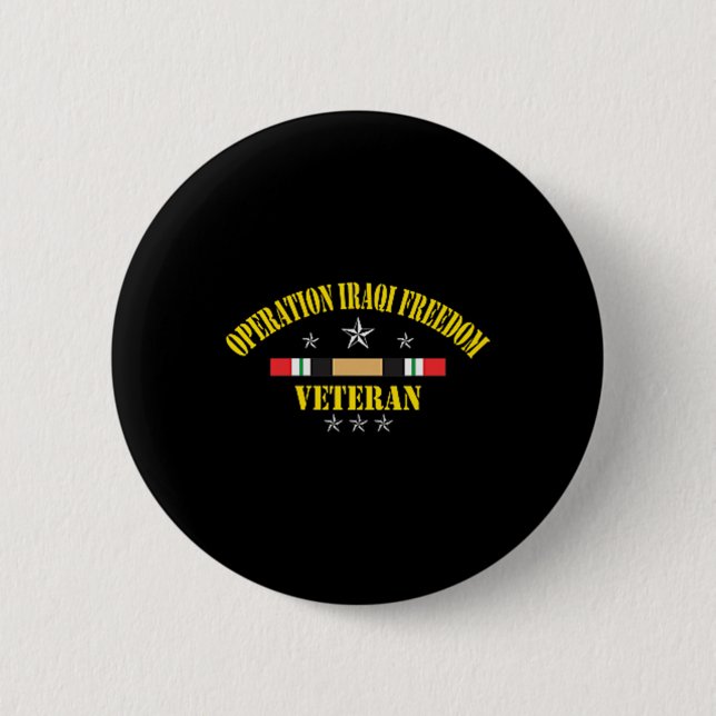 Irak-Operation - Der Tag der Freiheit - Veteranen  Button (Vorderseite)