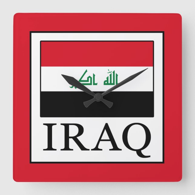 Irak Quadratische Wanduhr (Vorderseite)