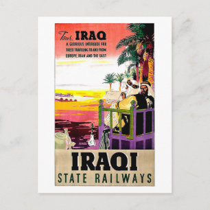Irak Staatsbahn, Beduinen, Vintage-Reise Postkarte