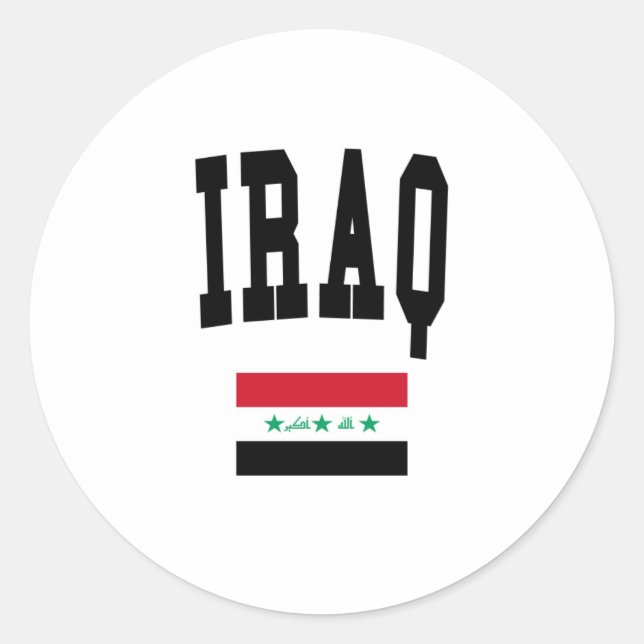Irak-Stil Runder Aufkleber (Vorderseite)