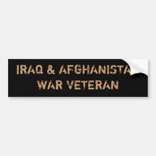 IRAK- U. AFGHANISTAN-KRIEGSVETERANEN AUTOAUFKLEBER