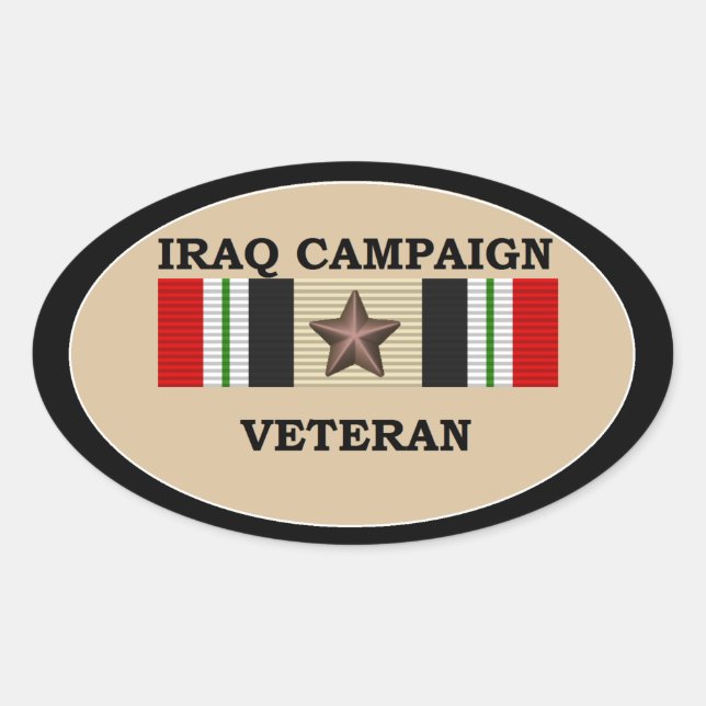 Irak Veteran 1 ICS Ovaler Aufkleber (Vorderseite)