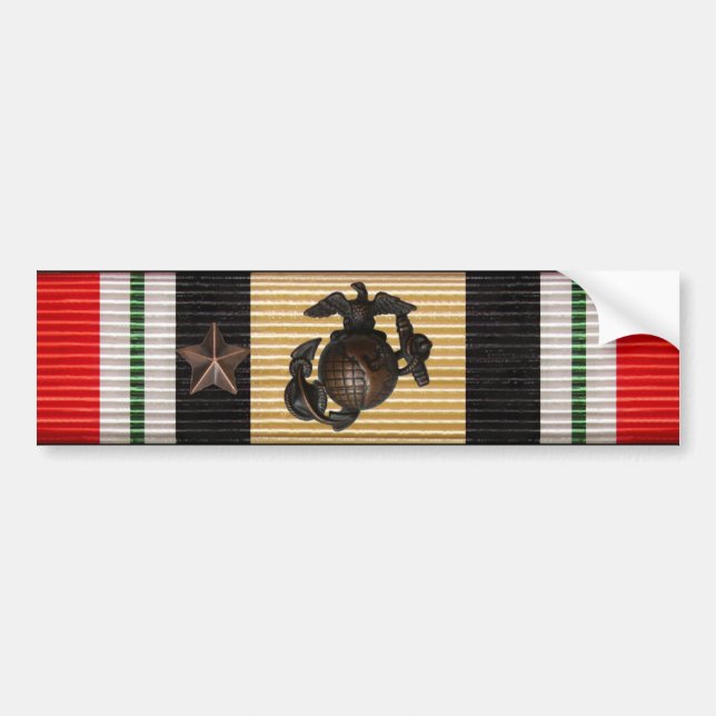 Irak Wahlkampfmedaille Ribbon FMFCO & Star Autoaufkleber (Vorne)