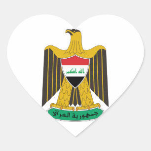 Irak-Wappen Herz-Aufkleber