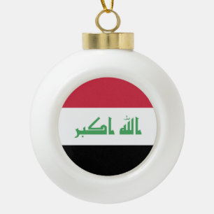 Irakflagge Keramik Kugel-Ornament