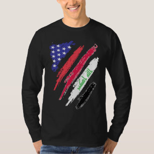 Irakisch-amerikanischer Patriot gewachsenes Herz F T-Shirt