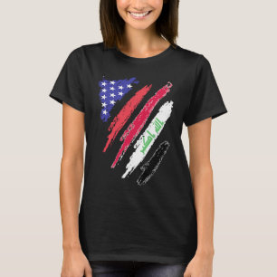 Irakisch-amerikanischer Patriot gewachsenes Herz F T-Shirt