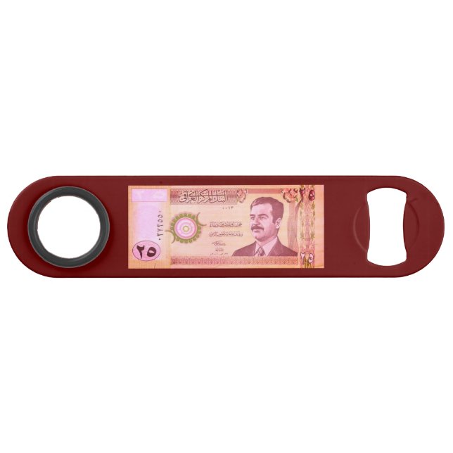 Irakische Dinar mit Saddam Hussein Speed Flaschenöffner (Vorderseite (Horizontal))