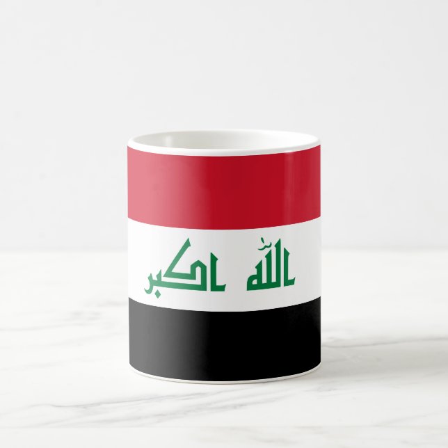 (Irakische) Flagge des Iraks Kaffeetasse (Mittel)