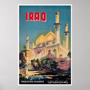Irakische Kunst Vintage Irak Reiseplakat Druck Poster
