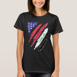 Irakischer Patriot Grown Heart Flag Streifen T-Shirt