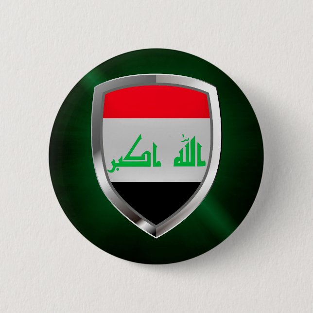 Irakmetallisches Emblem Button (Vorderseite)