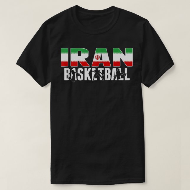 Iran Basketball Fans Jersey iranische Flagge Proud T-Shirt (Design vorne)