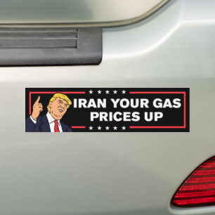 Iran Erhöht Ihre Benzinpreise Anti-Krieg Anti-Trum Autoaufkleber
