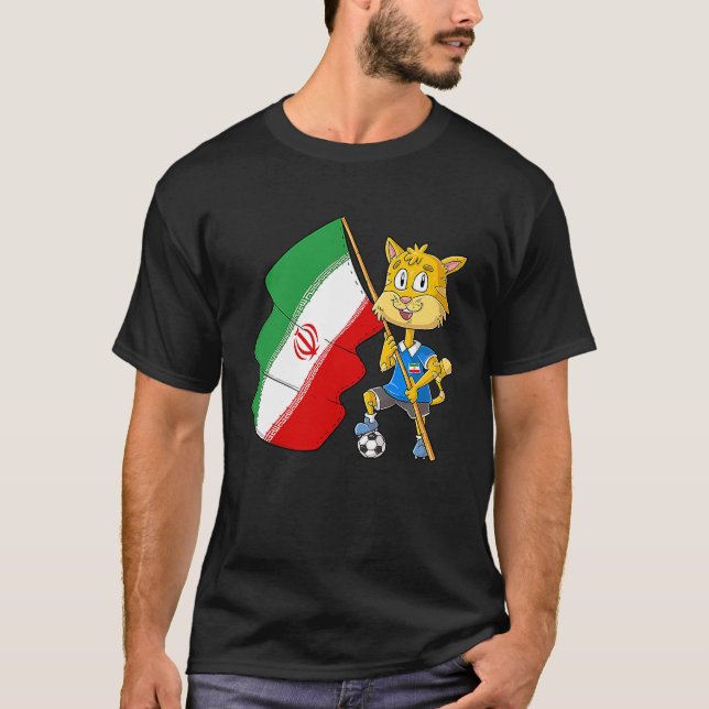 Iran Fan Katze T-Shirt (Vorderseite)