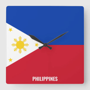 Iran Flag Dazzling Patriotic Square Wall Clock Quadratische Wanduhr