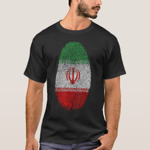 Iran Flag Fingerprint in meiner DNA für den Iran T-Shirt