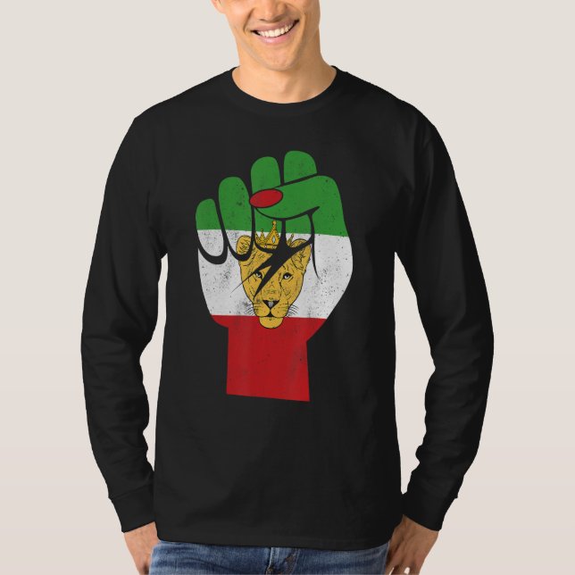 Iran flag, Iranian Lion Symbol, Iranian Lioness, F T-Shirt (Vorderseite)
