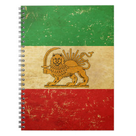 Iran Flag Lion and Sun Shah Flag Notebook Iran Notizblock