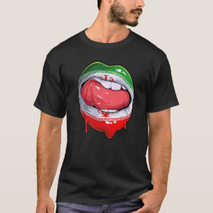 Iran Flag Mouth Soccer Iran T-Shirt