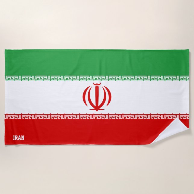 Iran Flag Splendid Patriotic Strandtuch (Vorderseite)