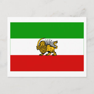 Iran-Flagge (1925-1979) Postkarte