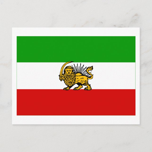 Iran-Flagge (1925-1979) Postkarte (Vorderseite)