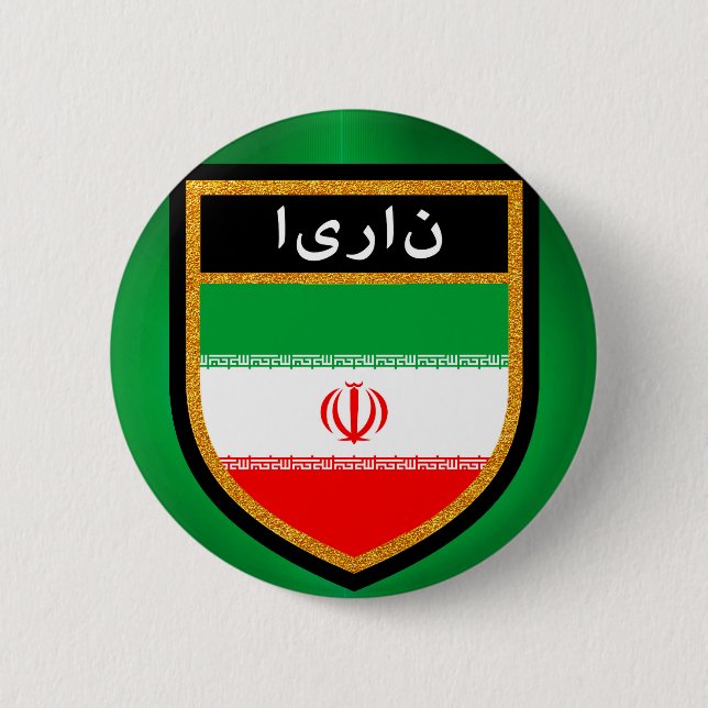 Iran-Flagge Button (Vorderseite)