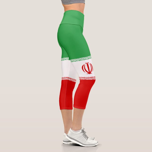 Iran-Flagge Capri Leggings (Rechts)