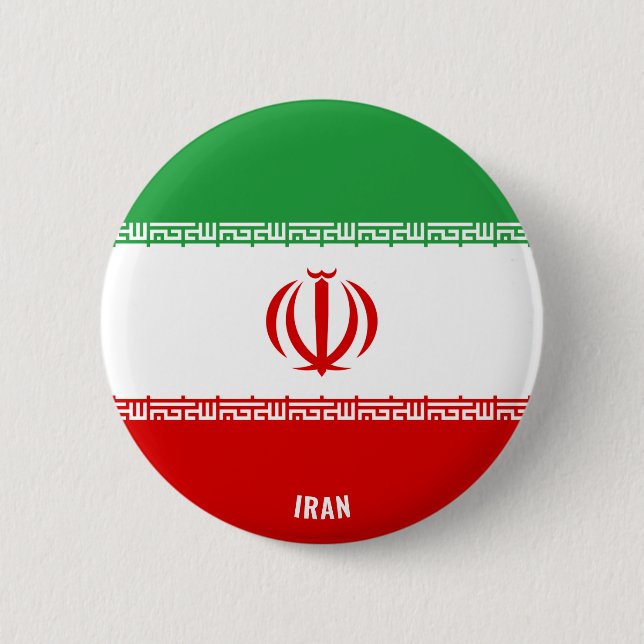 Iran-Flagge Charming Patriotic Button (Vorderseite)