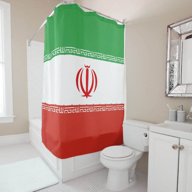 Iran-Flagge Duschvorhang (Beispiel)