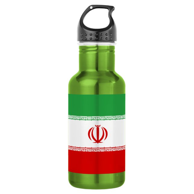 Iran-Flagge Edelstahlflasche (Vorderseite)