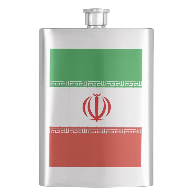 Iran-Flagge Flachmann (Vorderseite)
