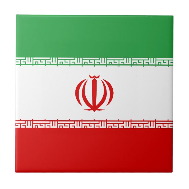 Iran-Flagge Fliese (Vorderseite)