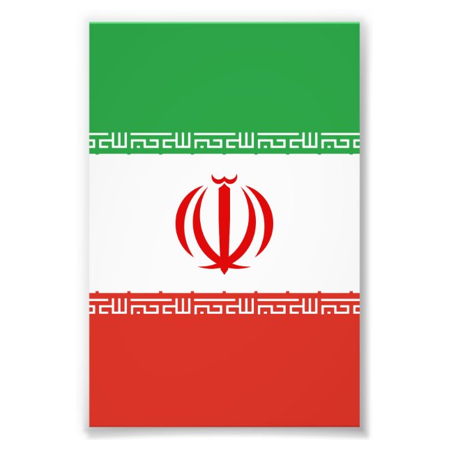 Iran-Flagge Fotodruck (Vorne)