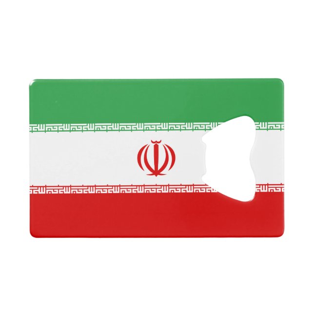 Iran-Flagge Geldbeutel Flaschenöffner (Vorderseite (Horizontal))