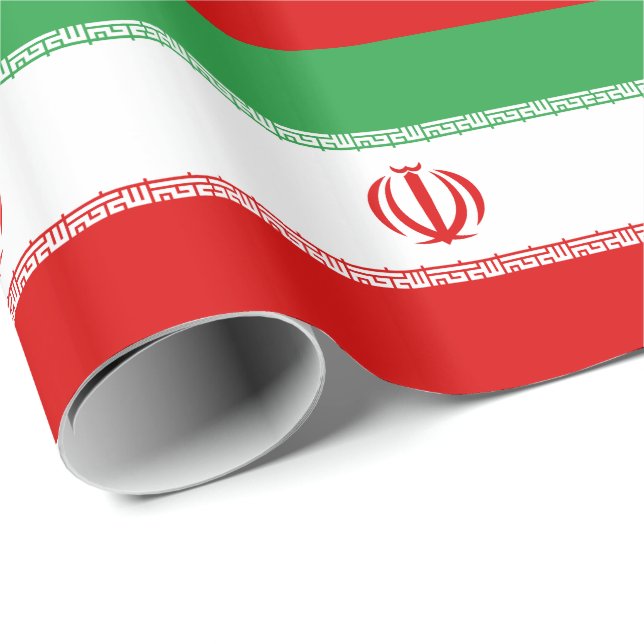Iran-Flagge Geschenkpapier (Rolleneckpunkt)