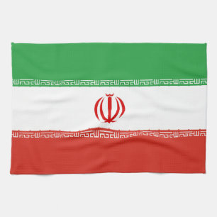 Iran-Flagge Geschirrtuch