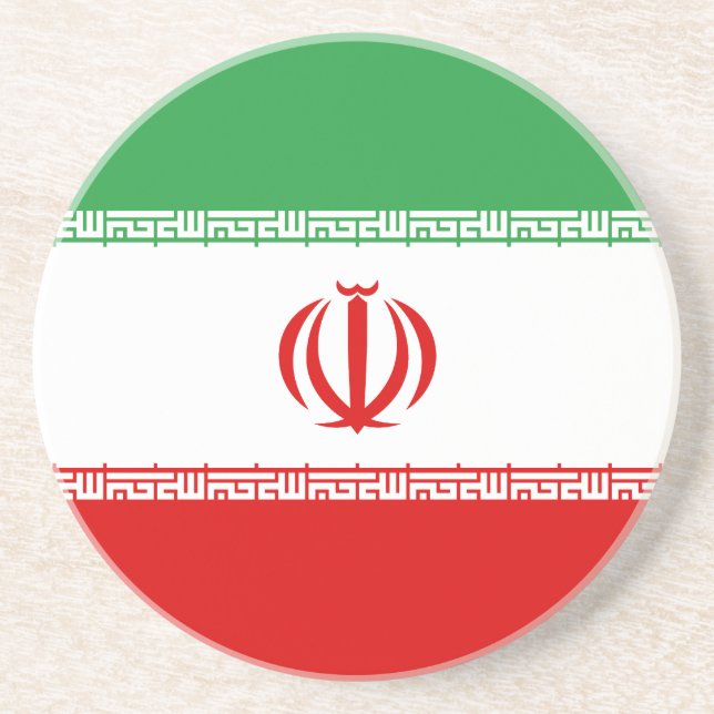 Iran-Flagge Getränkeuntersetzer (Vorne)