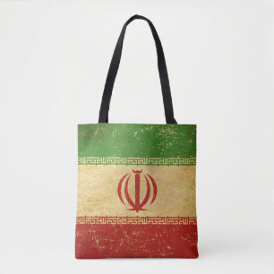 Iran-Flagge im Vintage-Design
