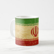 Iran-Flagge im Vintage-Design